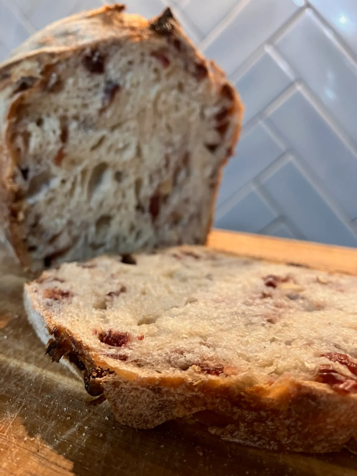Cranberry and walnut sourdough