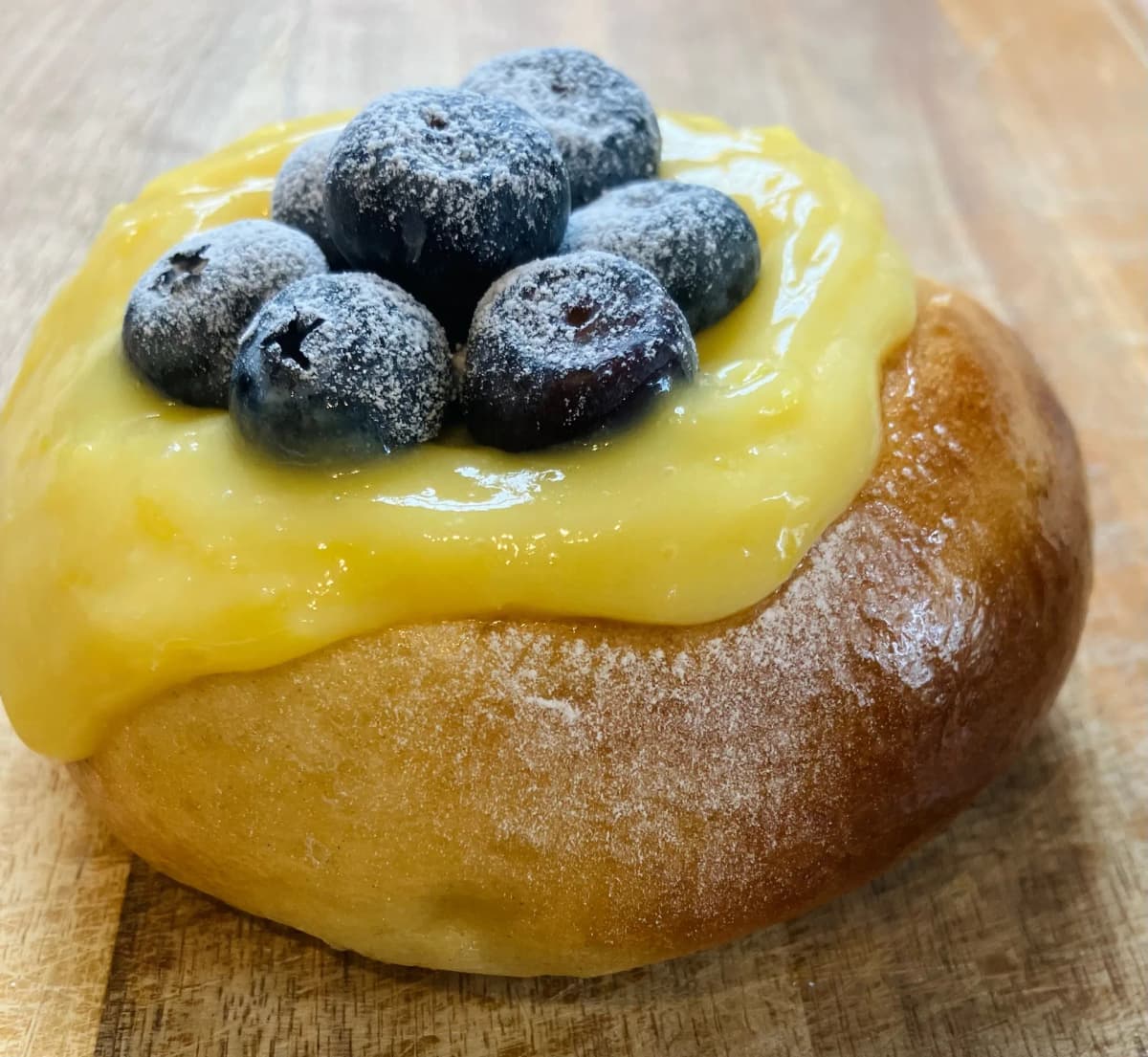 Lemon Curd & Blueberry Brioche Bun